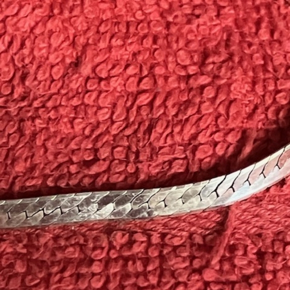 Sterling Silver Herringbone Chain - Picture 4 of 5